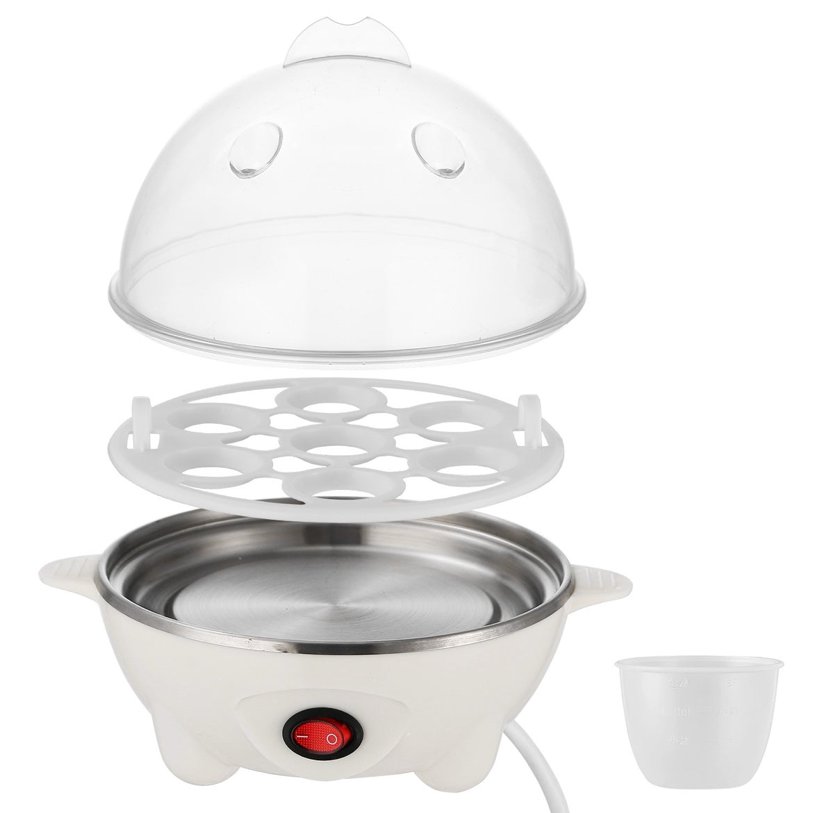 Rapid Electric Egg Cooker - 7-Egg, Auto Shut-Off, with Steamer
