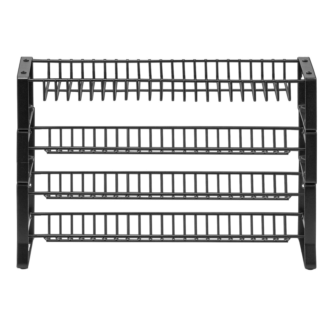 Empty 4-tier black metal spice rack