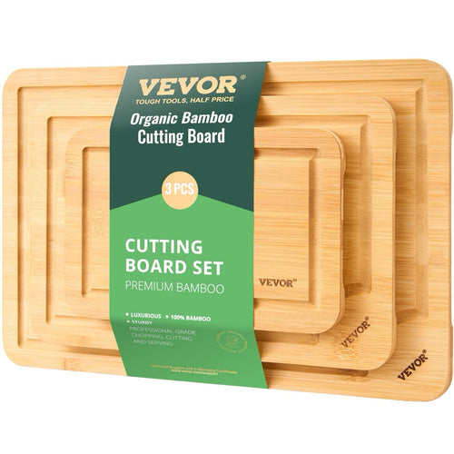 Bamboo cutting board set 3 pieces