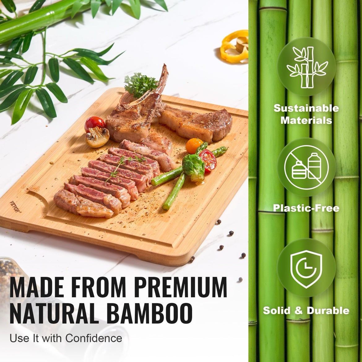Bamboo Cutting Board Set — 3-Piece Premium Bamboo Boards – SmartNest