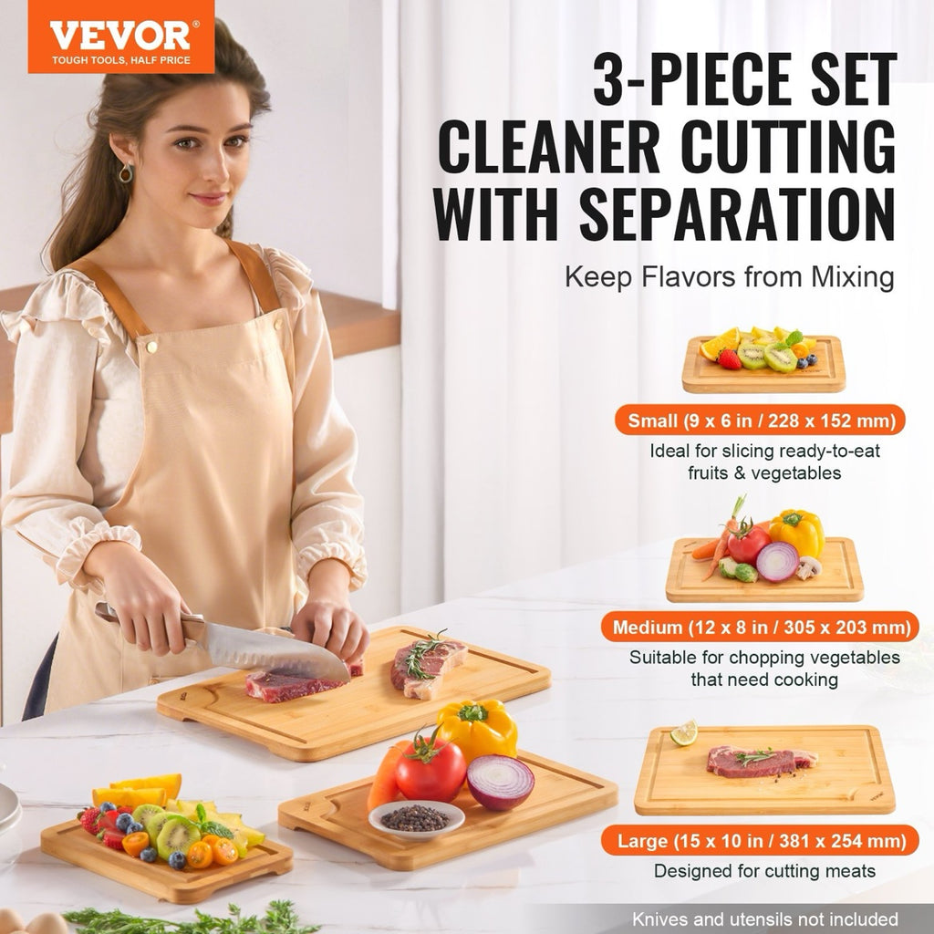 Three sizes small medium large for separation