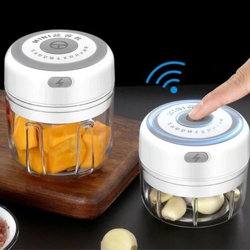 Electric Mini Food Chopper - 300ML USB Rechargeable Garlic & Vegetable ...
