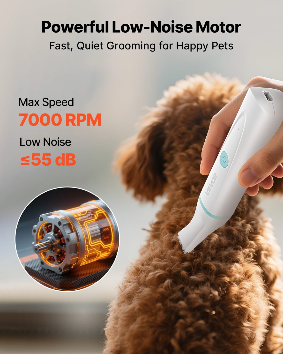 4-in-1 Pet Grooming Kit - Clipper, Trimmer, Detailer and Nail Grinder