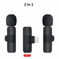 Wireless Lavalier Microphone 2-Pack - Mini Clip-On Mic with Type-C Receiver