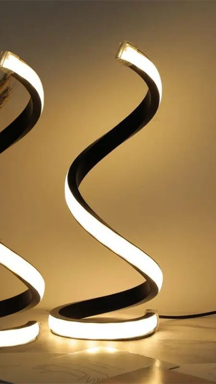 Spiral LED lamp photo montage with voiceover - long version